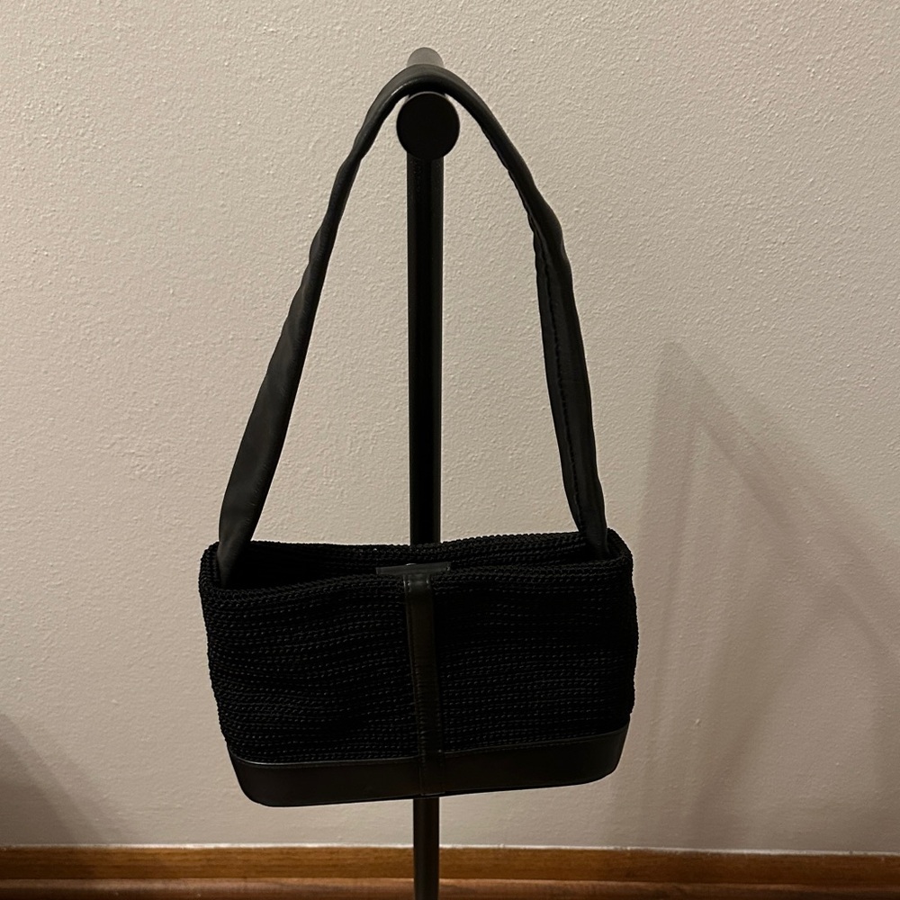 The Sak Black Textured Shoulder Bag Vintage
